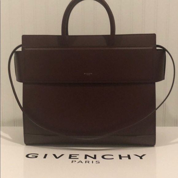 WORN ONCE Givenchy Medium Horizon Bordeaux Tote - Picture 2 of 7
